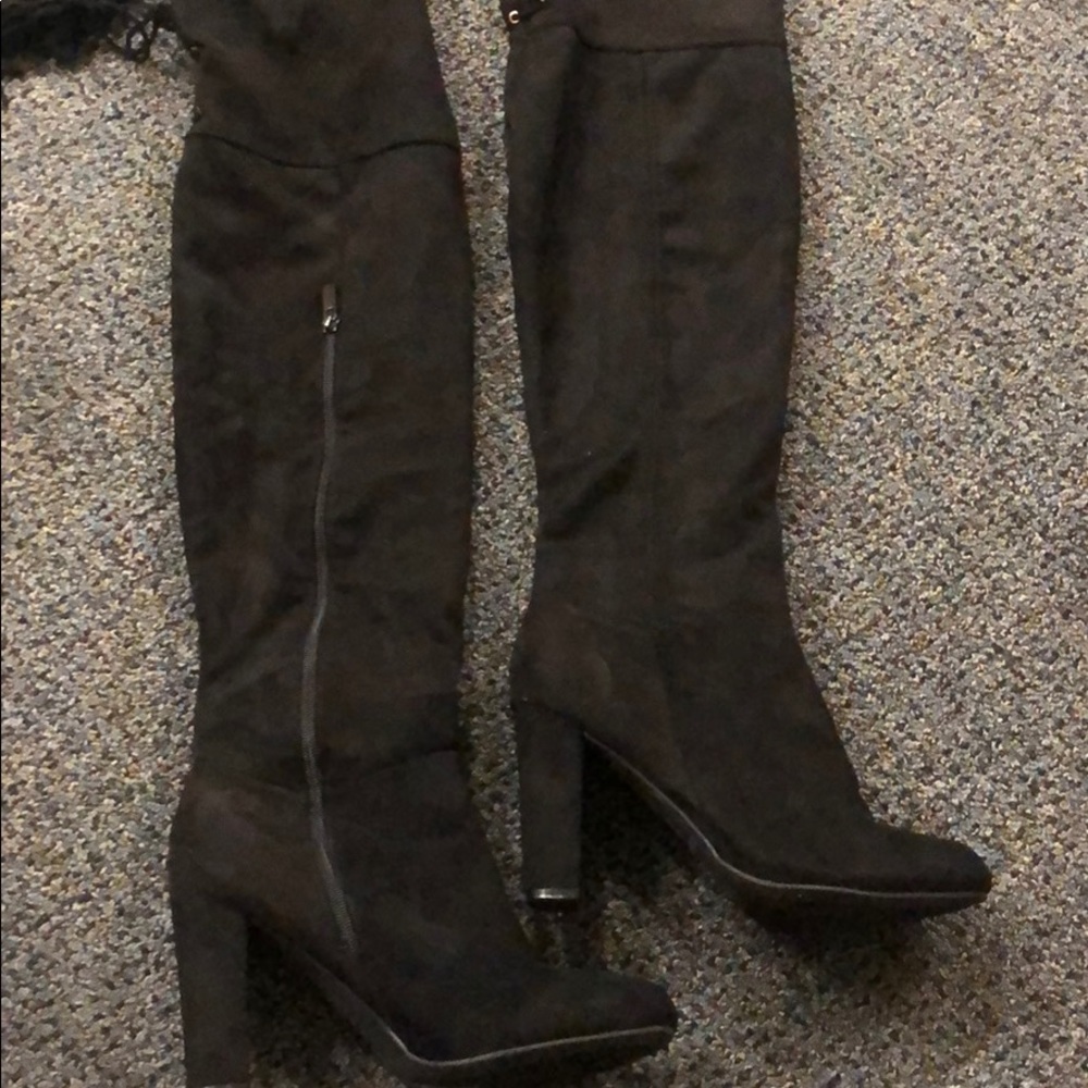 Black over the knee boots size 11